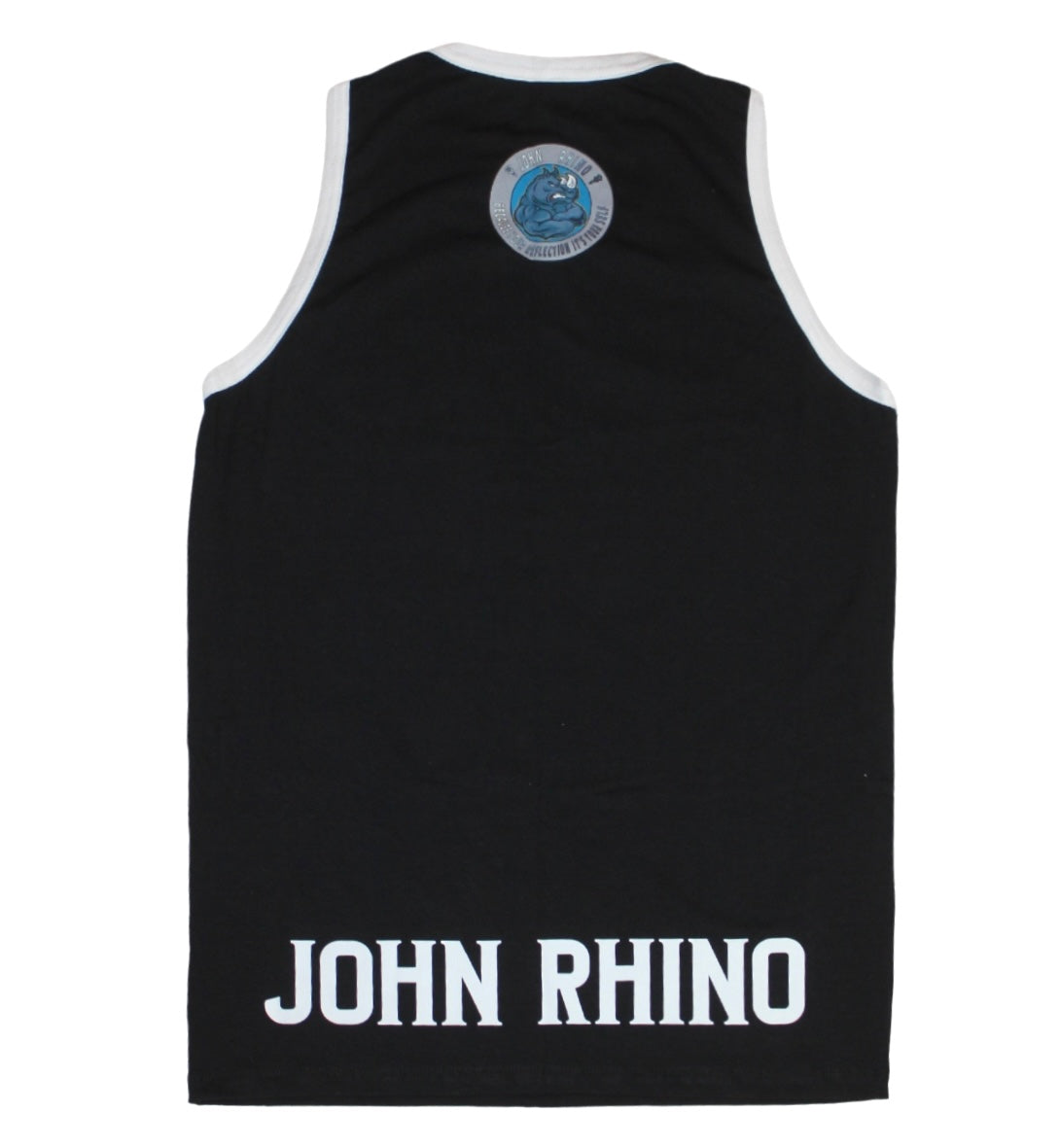 John Rhino Black Sleeveless Muscle T-shirt