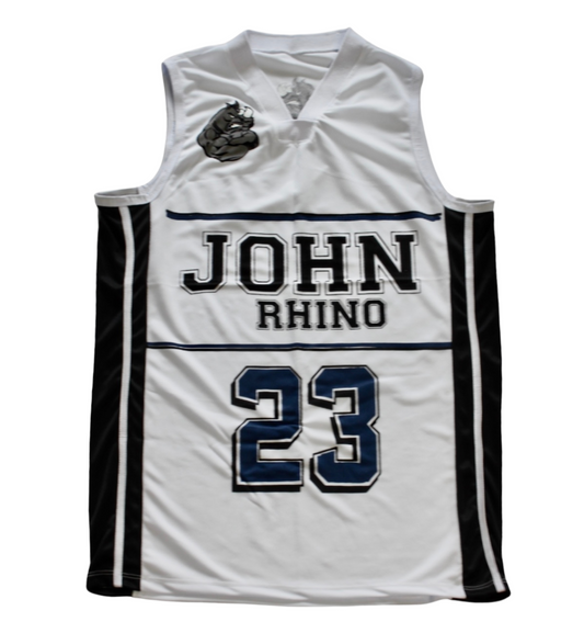 John Rhino White 23 Team Sleeveless Muscle T-shirt