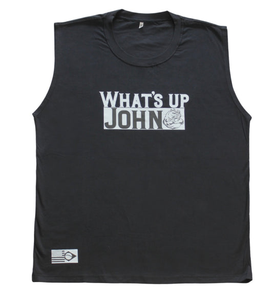 John Rhino What's up Black Sleeveless Muscle T-shirt